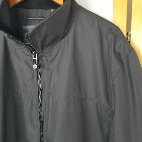 Men's Calvin Klein Black XXL Jacket Zip Up Harrington Bomber - Picture 3 of 10